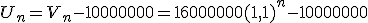 U_n=V_n-10 000 000 = 16000000(1,1)^n-10 000 000